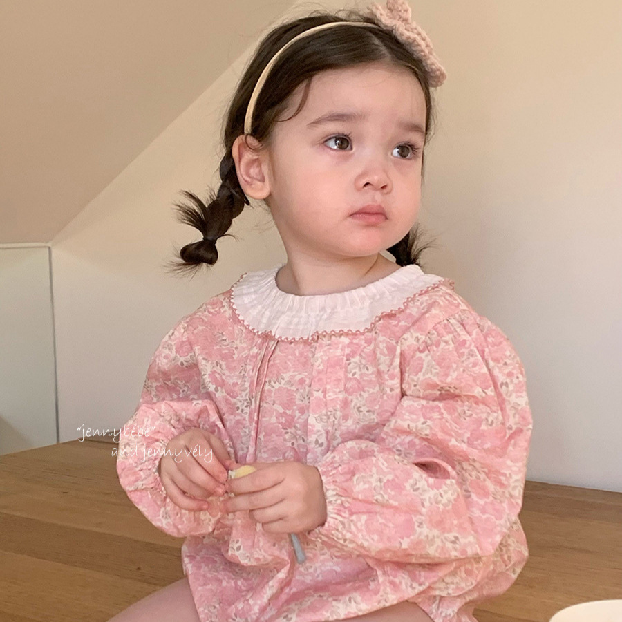 Spring New Jennybebe26 Baby Romper Ins Style Trendy Printed Baby Girl Onesie Jumpsuit