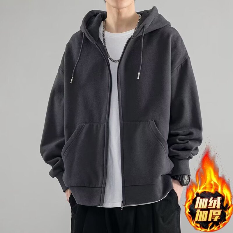 Students American-style Cardigan Hoodie 2024 Spring and Autumn New Hooded Fashionable Loose Instagram Popular Brand All-match Simple Jacket Students American-style Cardigan Hoodie 2024 Spring and Autumn New Hooded Fashionable Loose Instagram Popular Brand All-match Simple Jacket