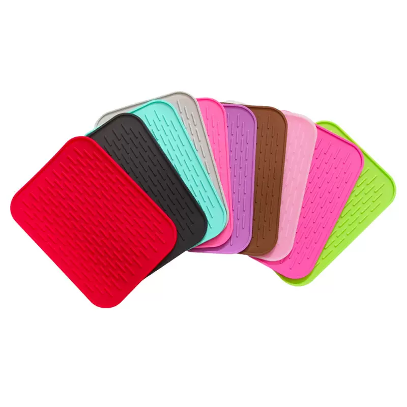 批发亚马逊硅胶沥水垫 厨房餐具滤水垫水杯控水垫 多功能隔热垫