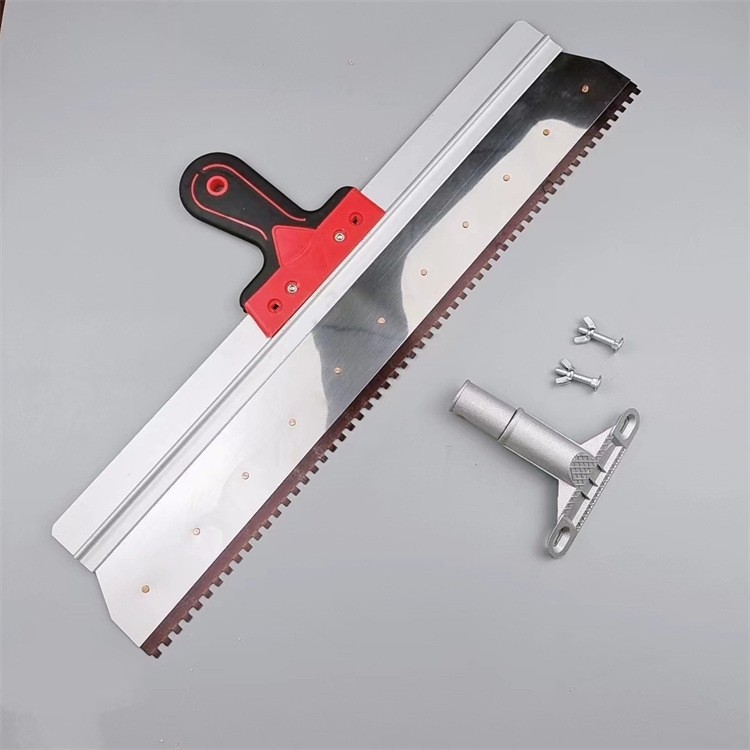 Rastrillo de dientes rastrillo pintura epoxi para pisos rastrillo de pintura de cemento rastrillo con raspador de dientes rastrillo autonivelante resistente a la corrosión