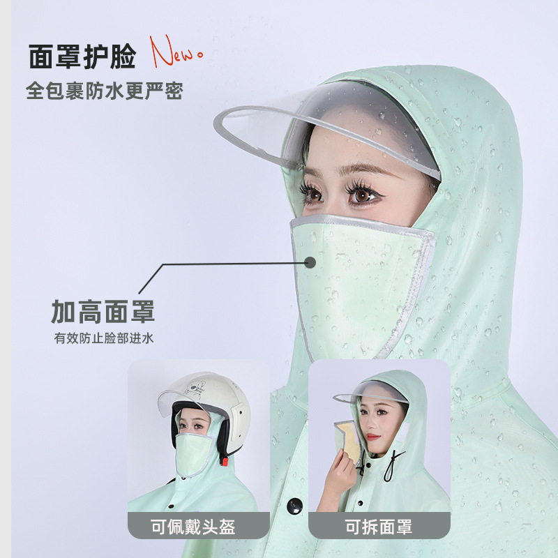 Impermeador, batería eléctrica, coche, mujer, individual, largo, cuerpo completo, anti-lluvia, uso externo para adultos, poncho especial para montar