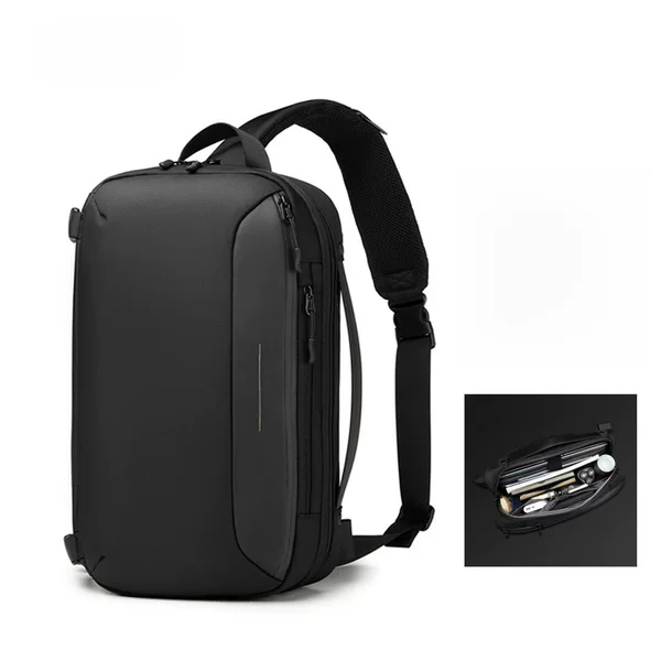 Leastat Cross-Border New Chest Bag Men's Large Capacity 14inch Crossbody Bag Business Casual Commuter Shoulder Bag