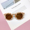 Retro children's fashionable sunglasses suitable for men and women, sun protection cream, glasses, UF-protection