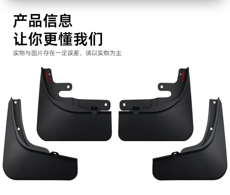 Suitable for 22-25 Models of Rivian R1S Fenders, Car Front and Rear Tire Modification Accessories, Tire Mud Flaps