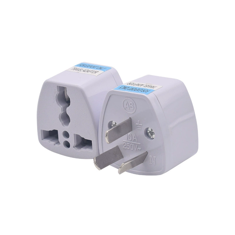Travel Plug Adapter, Universal Conversion Plug Adapter, ABS Flame-Retardant, 220–250V 10A