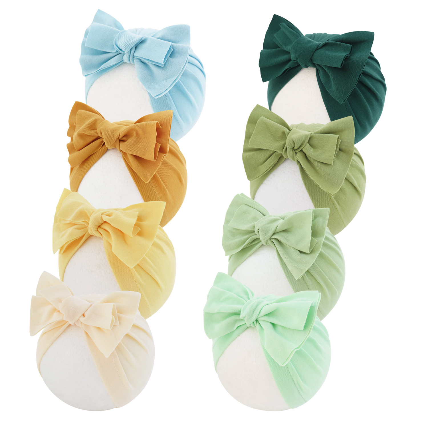 children's autumn cotton knitted hat for new born with bow