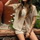 Женский костюм Amazon Casual Shirt Shorts Sports Two-piece Suit Women