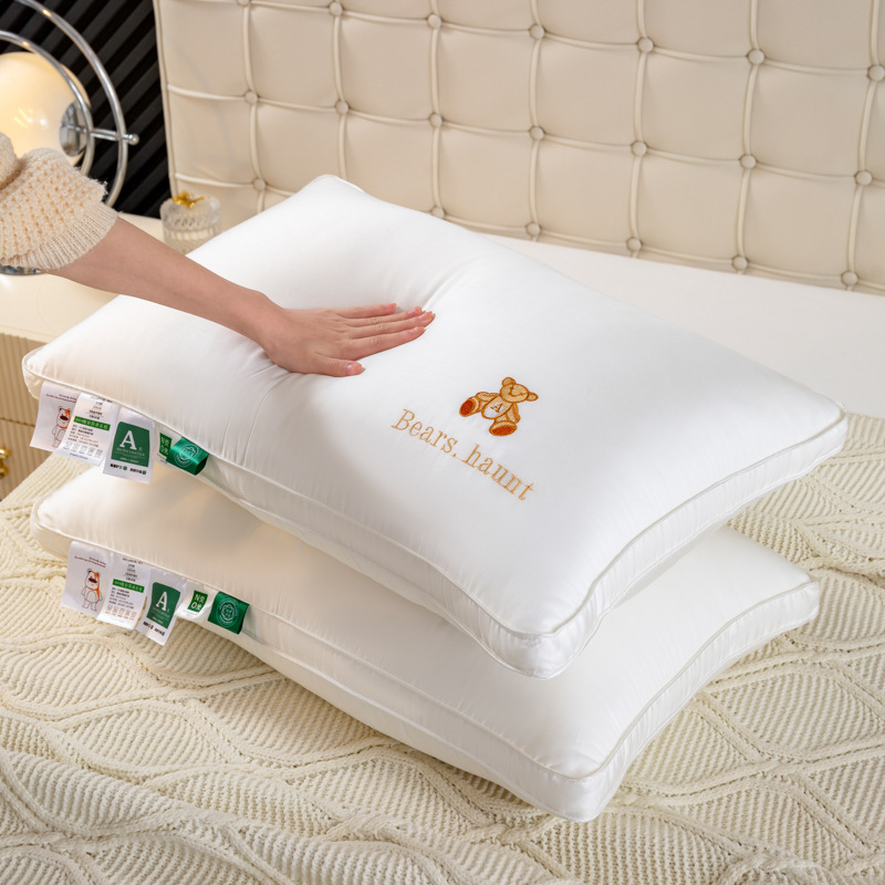Cotton 60-count long-staple cotton Class A fiber pillow adult neck…