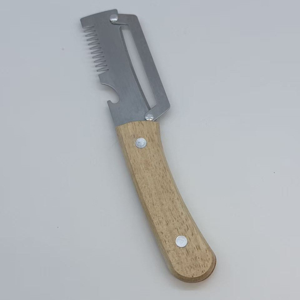Nuevo cuchillo de corte multifuncional de acero inoxidable 3 - en - 1 cortador de cebolla raspador raspad