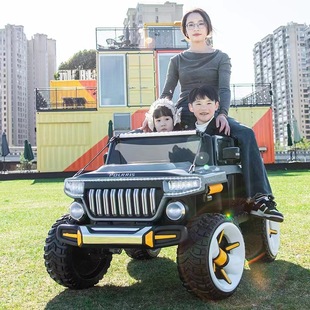 Children's electric car can sit adults boys and girls baby remote control car music charging children's self-driving battery toy car