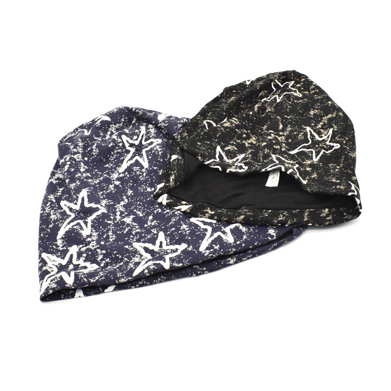 Unisex Gender Unisex Streetwear Korean Style Pentagram Bag Star Eaveless Beanie Hat Scarf