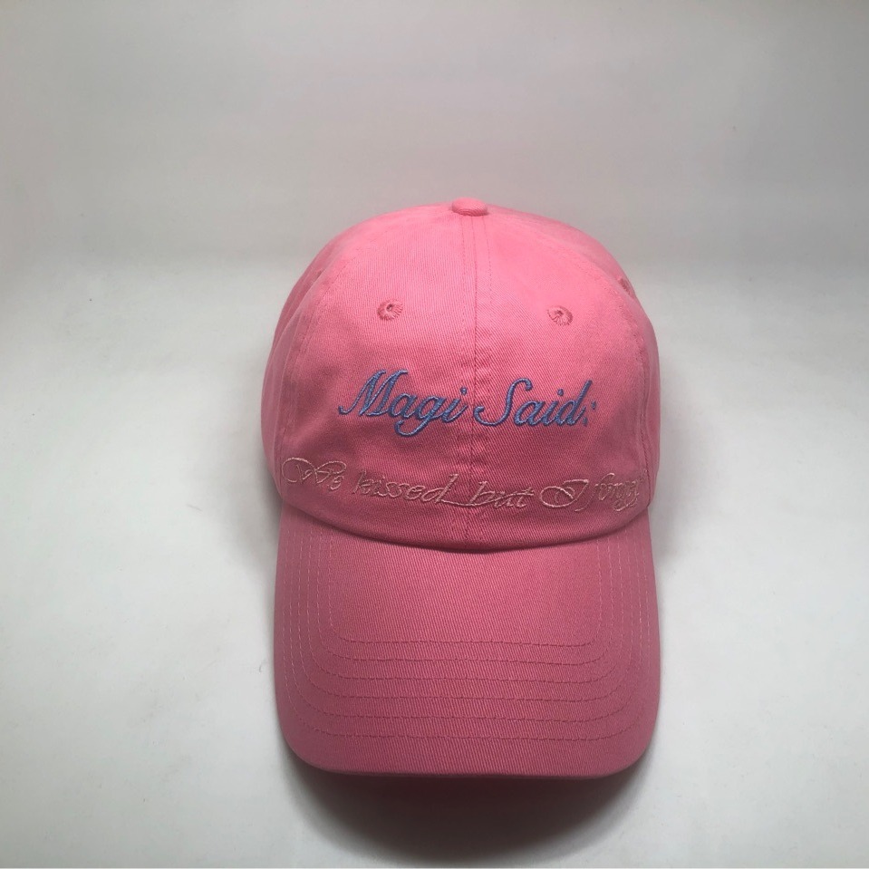 棒球帽来图来样定制LOGO字母刺绣遮阳圆顶帽子四季通用粉色鸭舌帽