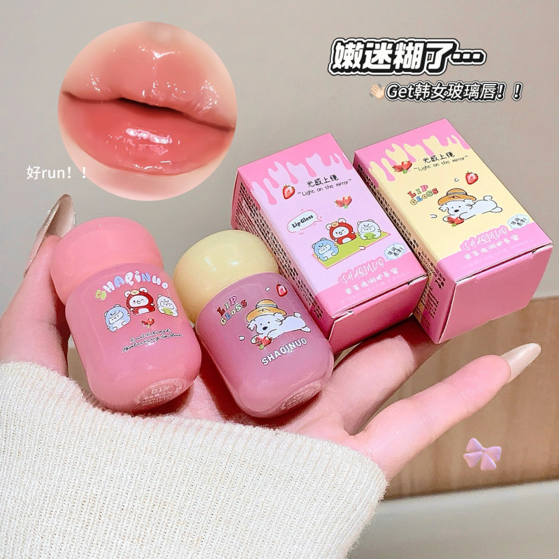 SHAQINUO frutas hidratante labial, miel transparente, espejo de labios transparente, maquillaje transfronterizo de labios transparentes, maquillaje transfronterizo de belleza