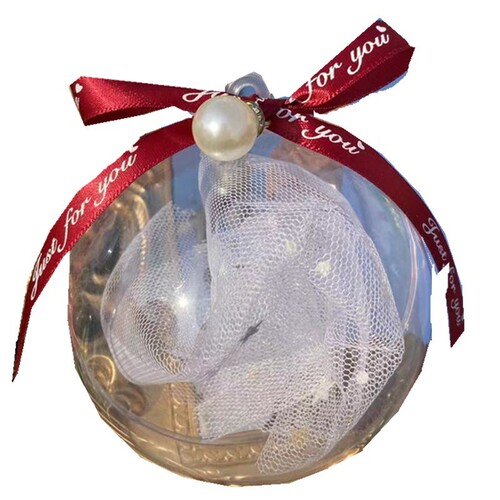 Plastic ball wedding candy box transparent round ball wedding candy box wedding return gift candy box transparent companion gift box ins style
