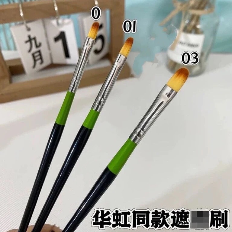 现货~化妆师爱用!982遮瑕刷扁头化妆刷遮黑眼圈泪沟细节刷子套装|undefined
