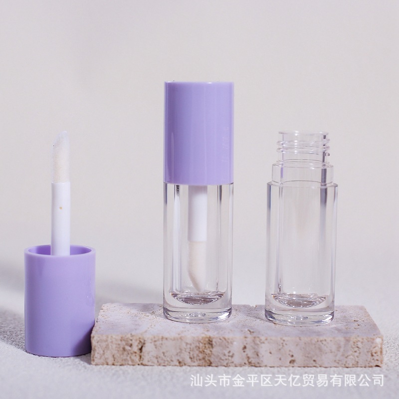 En stock envío gratuito de gran capacidad sub-botella 6ml tubo redondo cabeza de cepillo grande esmalte de labios brillo de labios tubo vacío material de embalaje tubo corrector