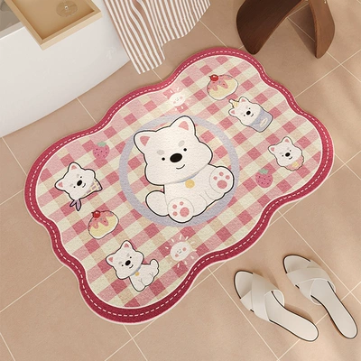 Avtomobil döşəmə paspasları: Entrance Easy Care Door Mat - blessings-from-dogs-4060cm-imitation-cashmere-dot-plastic-bottom