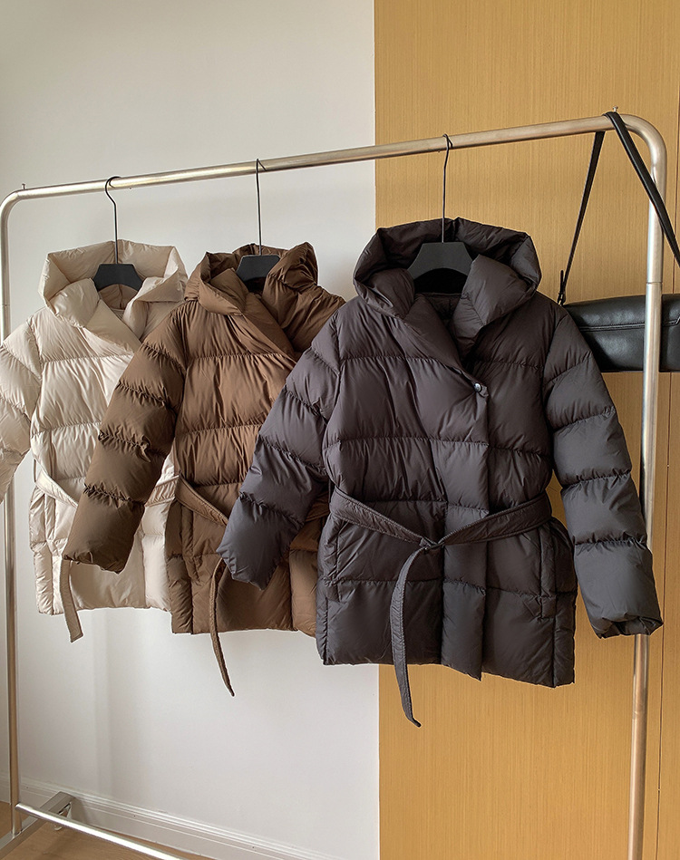Women's Clothing Waist slimming down jacket white duck down thickened high end niche fashion temperament_voghion.com
