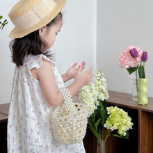 新款儿童斜挎包韩版时尚蝴蝶结水桶包女童包包洋气小女孩珍珠包新