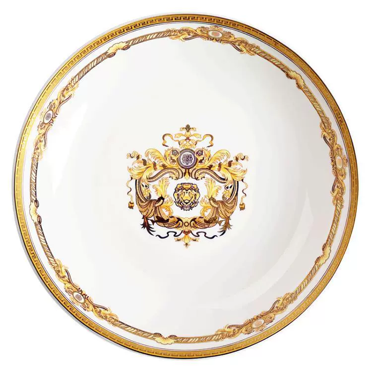 Tableware bone porcelain plate hotel Restaurant 8 -inch dishes European -style home circular creative deep plate can be new