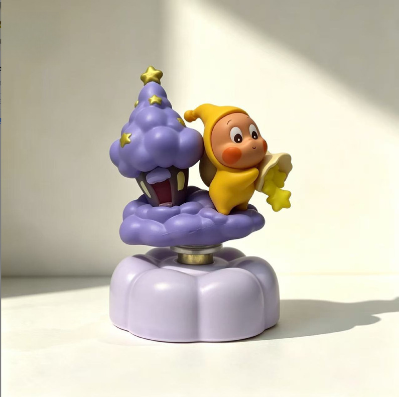 DIY cute little star-shaped doll made of Jingdezhen ceramic, a trendy toy for stress relief with finger rotation creativity