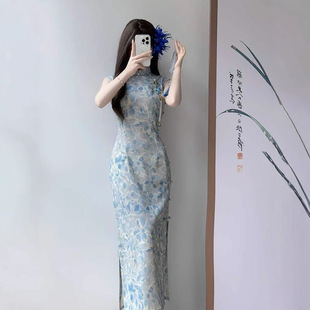 Ancient French Cheongsam 2025 Summer New Style New Chinoiserie Versatile Work Can Be Worn Daily Elegant Women