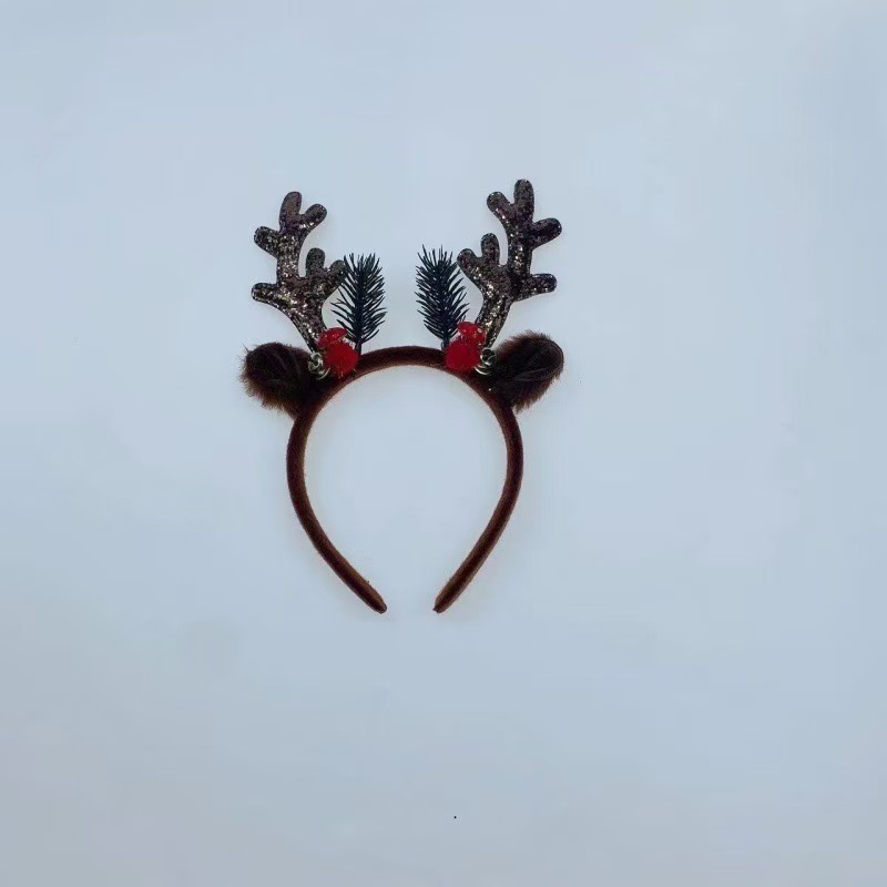 クリスマスの装飾品のカチューシャの鈴鹿の角の頭飾りの閃光のスパンコールの頭は舞踏会のパーティーのお下げのカチューシャを掛けます。|undefined