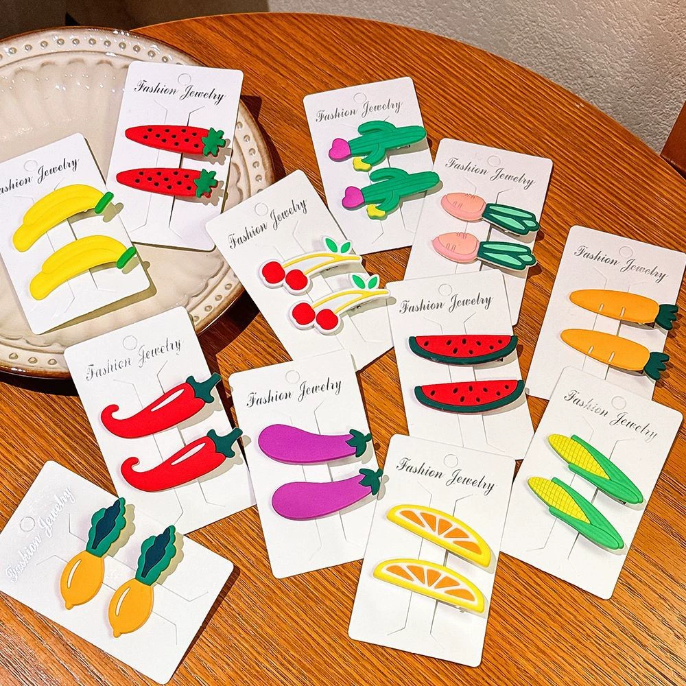 Креативное моделирование фруктовых заколок для волос женские конфеты цвета ins Сладкая девушка-студентка дикие аксессуары для волос зажимы оптом
