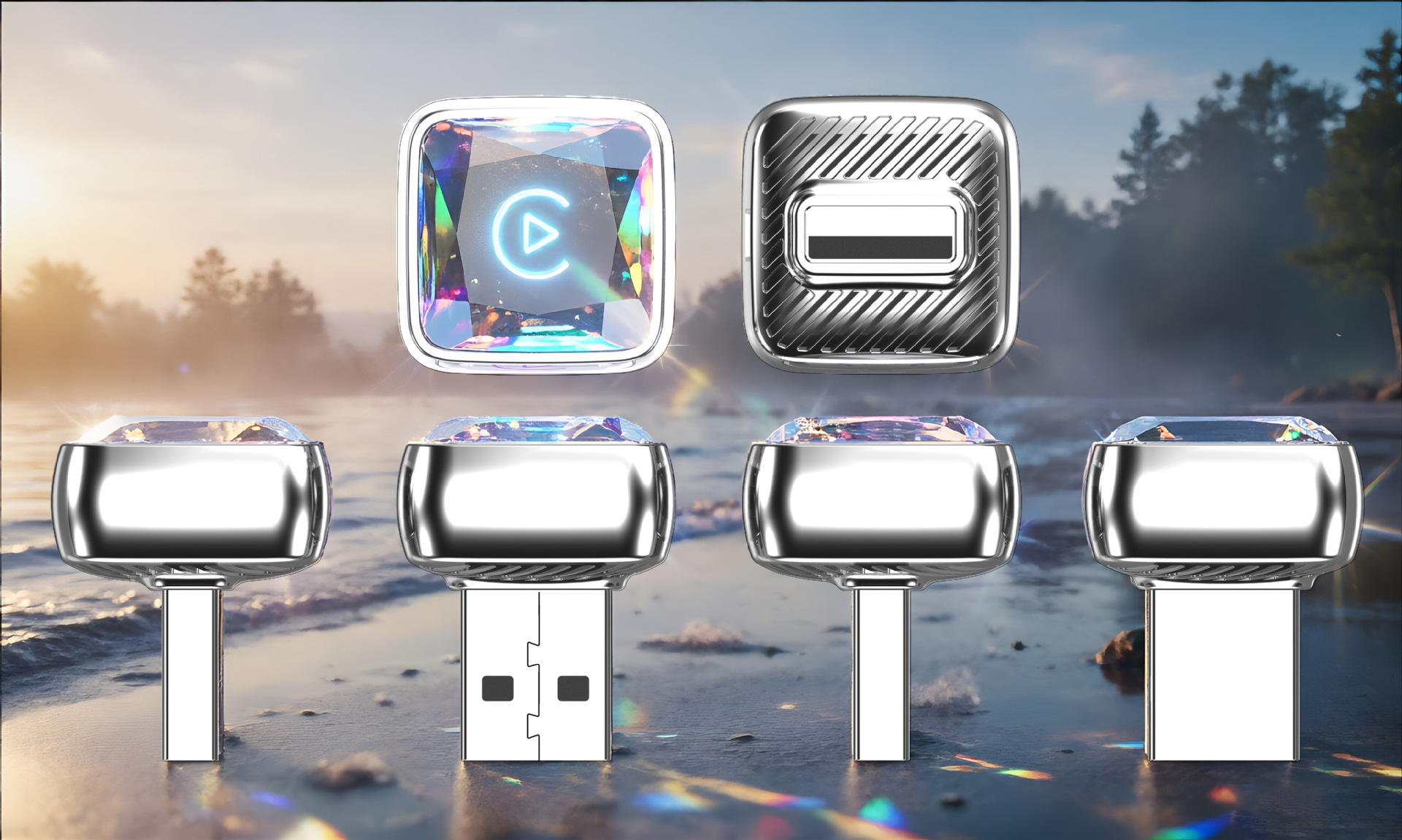 Crystal Carplay Box Wired to Wireless Module Car Adapter for Car-To-Car Connectivity Android Auto