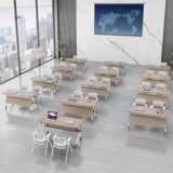 Складная конференция таблица простые современные комбинированные мобильные сплайсинг обучение длинные столы и стулья образовательные учреждения Учебные столы и стулья