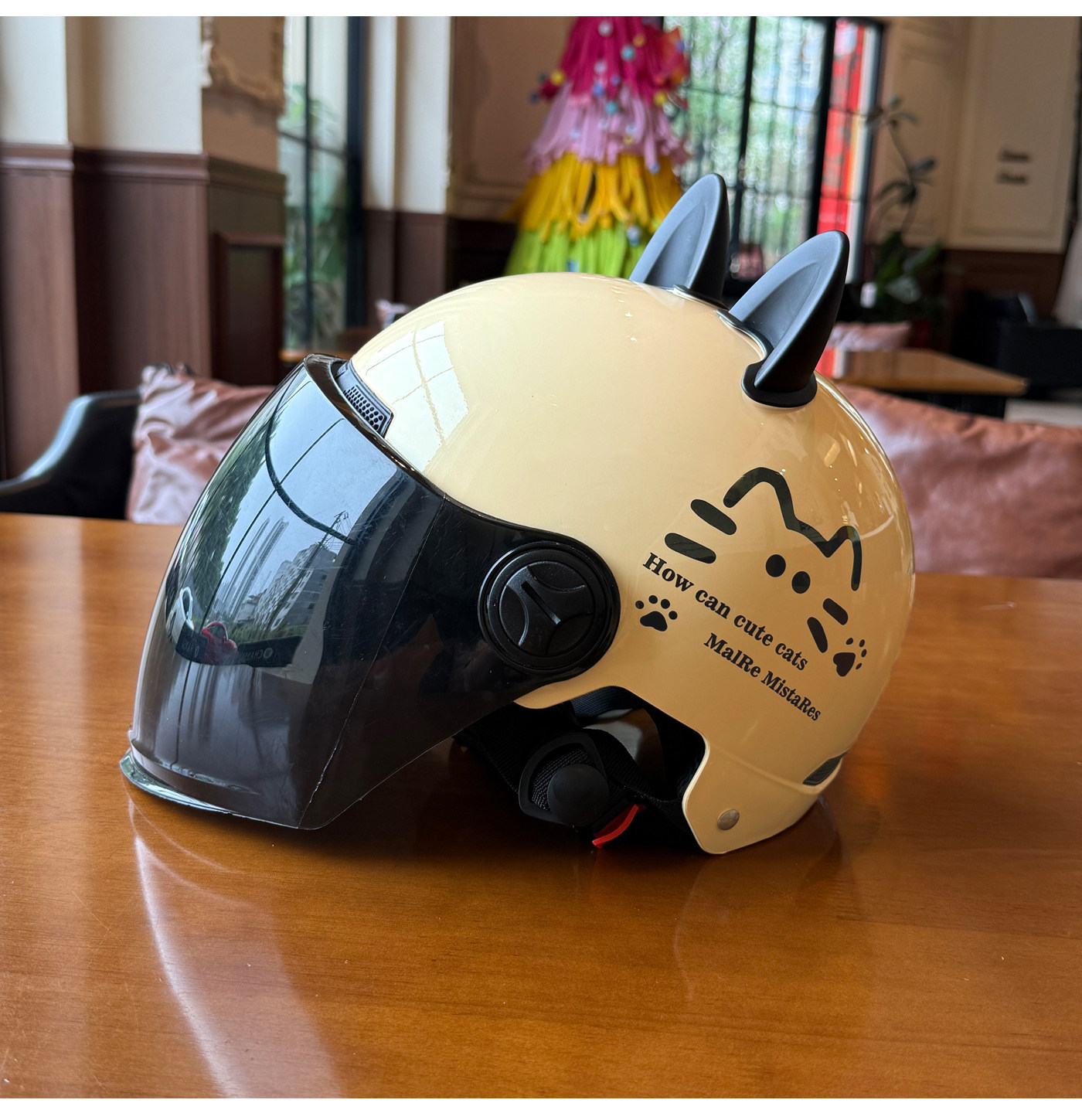 Simple Cat Design C Certified Electric Vehicle Helmet National Standard Summer Women's Electric Scooter Safety Helmet Four Seasons Sun Protection Half Helmet