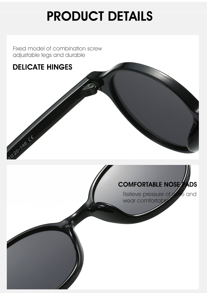 Elegant Streetwear Color Block PC UV400 Protection Oval Frame Full Frame Glasses display picture 6