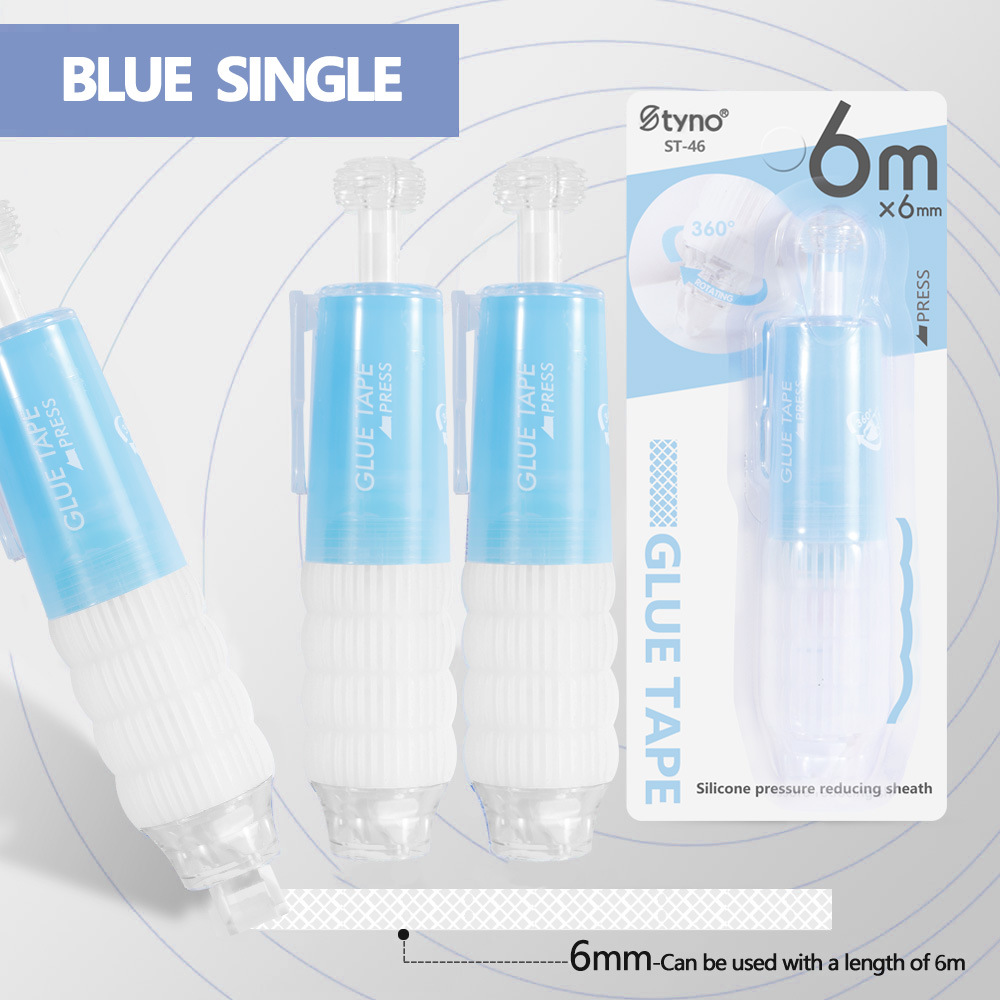 Alto valor de la cara de pulsar el punto de movimiento dispensador de pegamento para estudiantes pegados pegamento de doble cara cuentas de mano di dispensador de lápiz de pegamento cinta de punto al por mayor