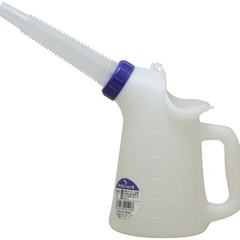 AZ塑胶注油器液体注入器加厚型油壶加油壶带刻度原装正品1L PJ011