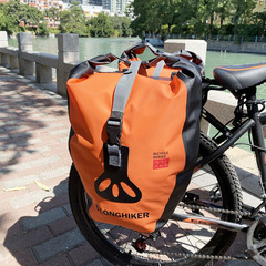 Waterproof bicycle pannier bag 50L rainproof side bag front and rear shelf bag long-distance riding equipment camel bag Sichuan-Tibet line