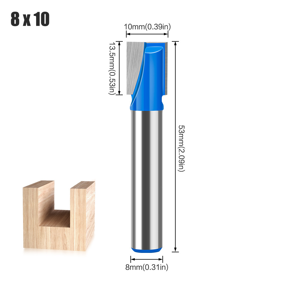 Mango de 8mm exportado a Rusia Amazon AliExpress máquina de grabado máquina de recorte cuchillo de limpieza de fondo plano 10-32mm azul