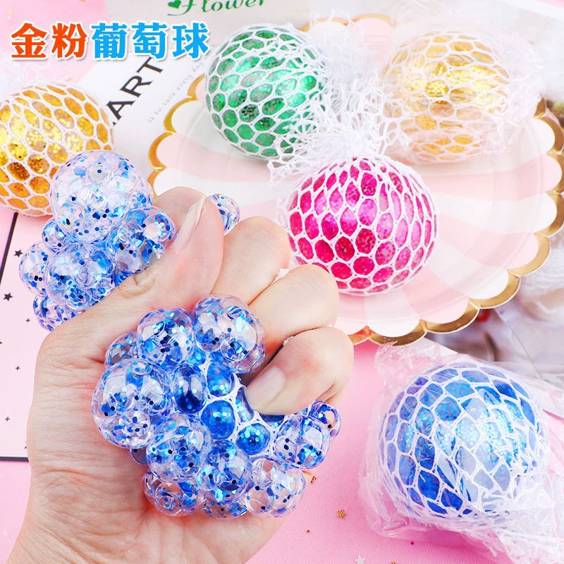 Декомпрессия виноградного шарика Три цвета красочная мука виноградный шарик обесцвечивания шарик