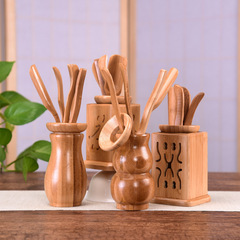 Wholesale factory tea ceremony Six Gentlemen set tea set combination bamboo craft tea ware set accessories bamboo wood handicrafts