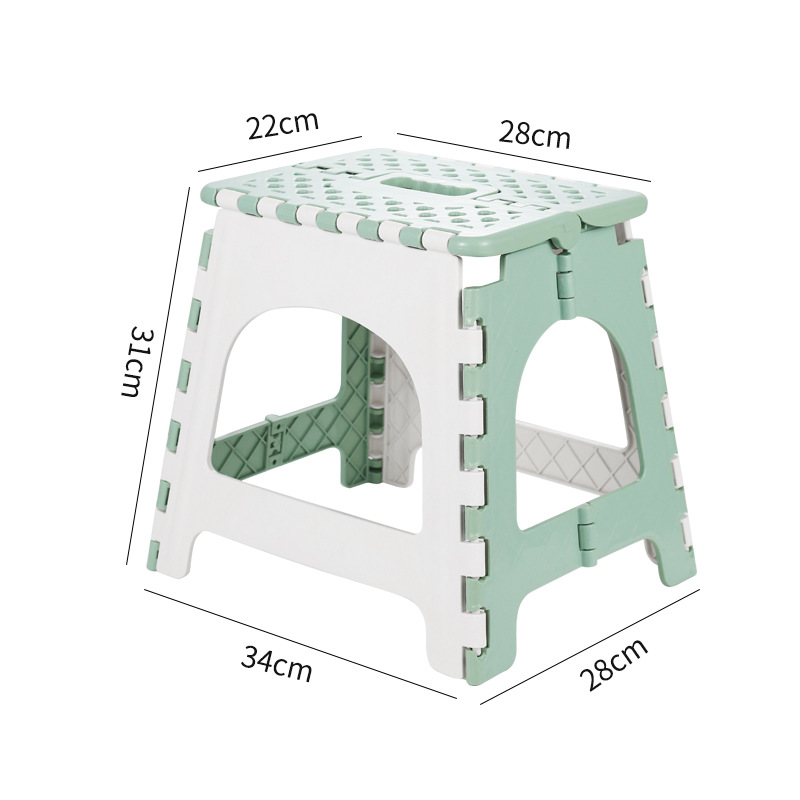 Taburete de plástico plegable portátil hogar viaje al aire libre portátil de ahorro de espacio engrosada durable niños adultos silla