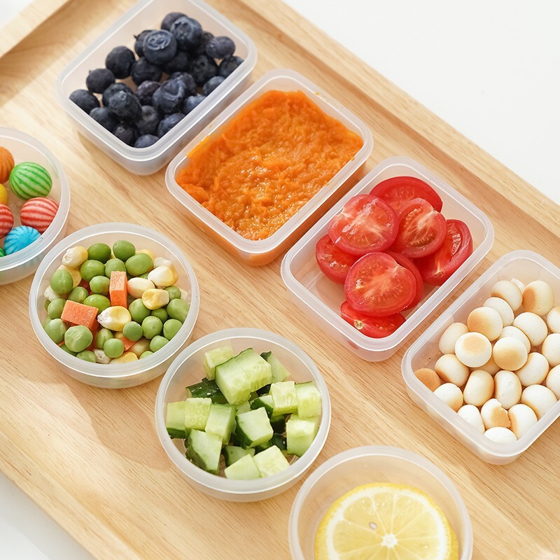 携帯型蓋付きミニ密封鮮度保持箱食品級乳児補助食箱円形電子レンジ弁当箱分注箱|undefined