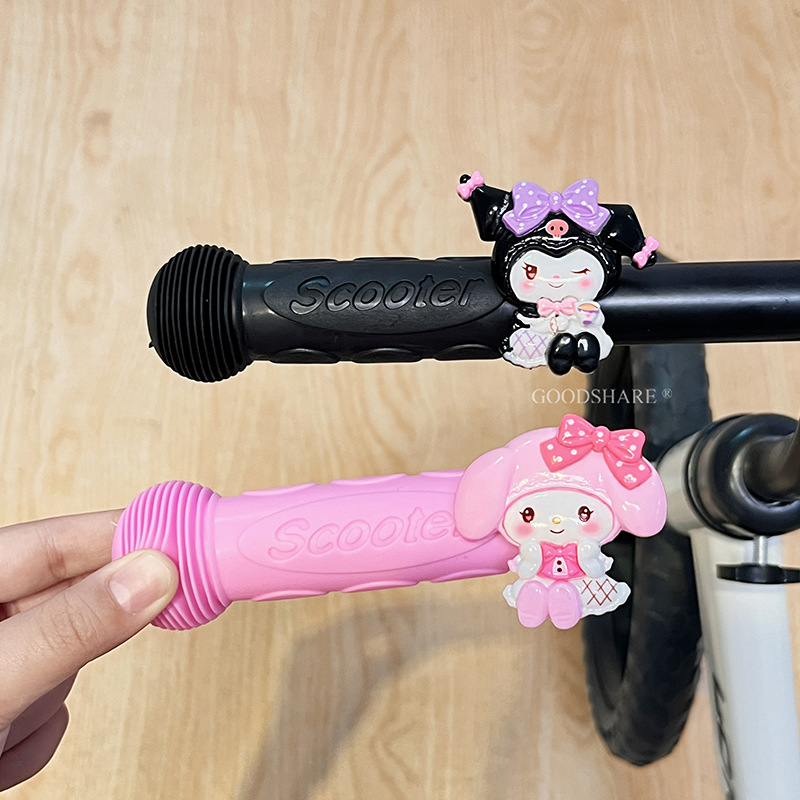 Children's Bicycle Handlebar Cover Rubber Shock-Absorbing Anti-Slip Cute Kuromi Skateboard Thickeneded Handlebar Cover 618 Sale