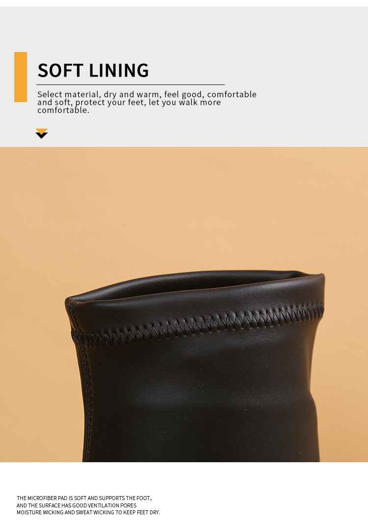 ShoeVault Plus Size Foreign Trade 2025 Spring And Autumn Thick Sole Square Toe Casual Stretch Short Fashion Martin Boots Women's_vogvips.com