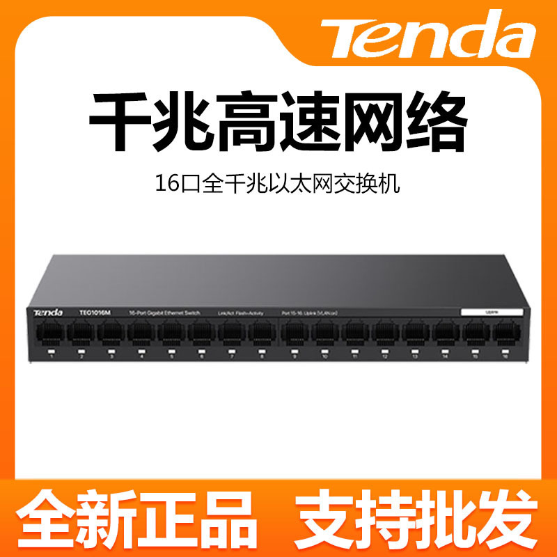 Tengda 16-Port full Gigabit Desktop rack-mounted two-layer switch port lightning protection splitter TEG1016D