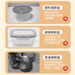 316不鏽鋼保鮮盒食品級帶蓋子冰箱專用密封打包帶飯餐盒圓形湯碗