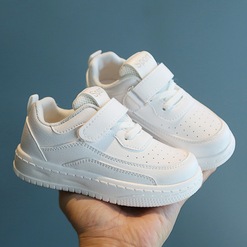 Children's white shoes 2023 spring and a...