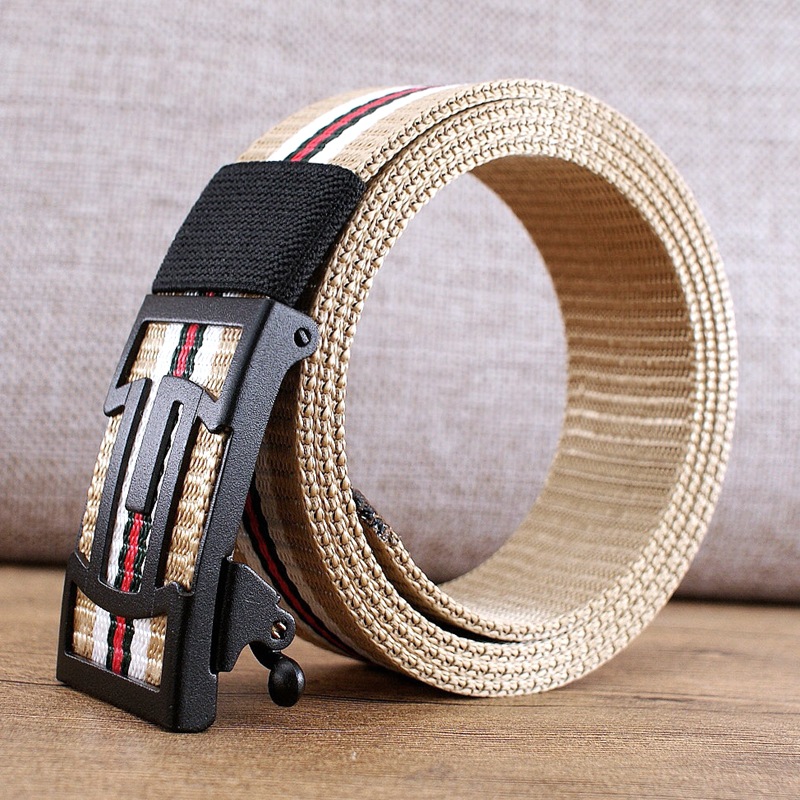 Cinturón automático de nailon ancho 35 mm para hombre uso diario