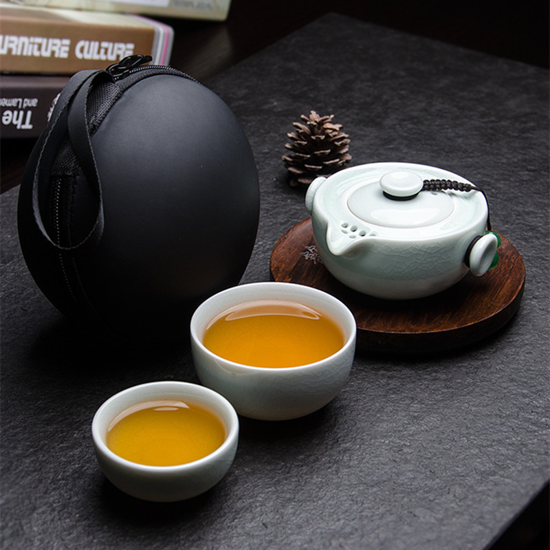 Simplicity Quik Binglie Twenty-two travel tea set Kung Fu Tea suit Single Portable Ruyao Tea cup