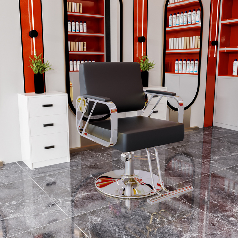 Silla de peluquería silla de belleza silla de elevación de red roja silla de corte de pelo de acero inoxidable silla de corte de pelo