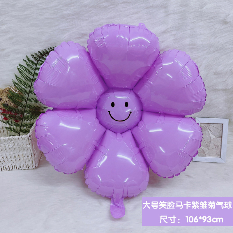 큰 마르카 스마일리 데이지 퍼플