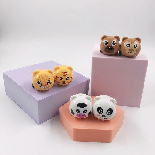 Candy color mini transparent pull-back car coasting car cartoon pull-back car gashapon small toy wholesale